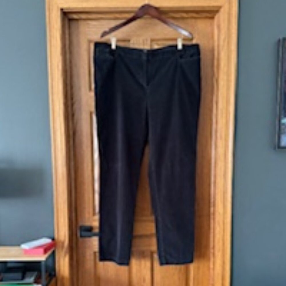 J Jill Black Corduroy Womens Pants size 20 Tall